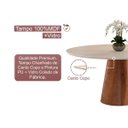 Ver imagem 5 de Mesa de Jantar Calêndula - Base Cone Madeira Laminada - Tampo Redondo Chanfrado 100% Mdf e Vidro Col