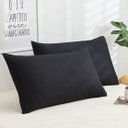 Ver imagem 1 de Fronha Avulsa Lisa Envelope Malha Travesseiro 70x50 Sortidas:Preto