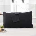 Ver imagem 6 de Fronha Avulsa Lisa Envelope Malha Travesseiro 70x50 Sortidas:Preto
