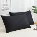 Ver imagem 3 de Fronha Avulsa Lisa Envelope Malha Travesseiro 70x50 Sortidas:Preto