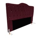 Ver imagem 2 de Cabeceira Solteiro Cama Box Quarto Estofada Barcelona 90cm:suede Vinho