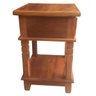 Mesa de Cabeceira 38x38cm em Madeira Maciça de Demolição Peroba Rosa 1 Gaveta e 1 Prateleira - 3