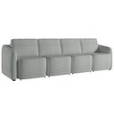 Ver imagem 1 de Sofá Cama Casal para Sala 356cm Polska K04 Bouclê Cinza - Mpozenato