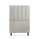 Ver imagem 1 de Cabeceira Estofada Solteiro Carla 90 Cm Linho Cinza C/ Frame