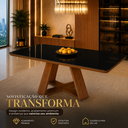 Ver imagem 4 de Mesa de Jantar Retangular 120x80 Base MDF com Vidro para Cozinha Sala e Area Goumet:Preto