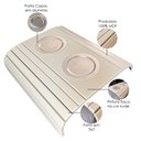 Ver imagem 3 de Kit 02 Esteiras para Sofá Braço Porta Copo Alumínio S01 Flexível Nude - Inoviza