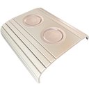 Ver imagem 2 de Kit 02 Esteiras para Sofá Braço Porta Copo Alumínio S01 Flexível Nude - Inoviza
