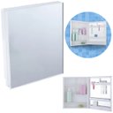 Ver imagem 1 de Armário Banheiro Espelheira Sobrepor e Embutir Branco | 35,1x10,6x44cm | 01 Porta | Astra