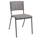 Ver imagem 1 de Cadeira Empilhável Fixa Escritório Multiuso Base Preta Kimi P03 Basalto - Lyam Decor
