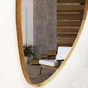 Ver imagem 3 de Espelho Decorativo Organico 60x40 com Borda Moldura em Lamina de Madeira