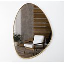 Ver imagem 1 de Espelho Decorativo Organico 60x40 com Borda Moldura em Lamina de Madeira