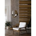 Ver imagem 2 de Espelho Decorativo Organico 60x40 com Borda Moldura em Lamina de Madeira