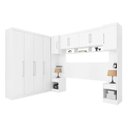 Ver imagem 4 de GUARDA ROUPA MODULADO CASAL MODENA 7 PEÇAS BRANCO - DEMÓBILE