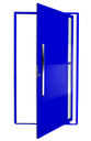 Ver imagem 1 de Porta Pivotante Alumínio Lambril Visione c/Puxador e.Azul 100 Brimak