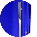 Ver imagem 2 de Porta Pivotante Alumínio Lambril Visione c/Puxador e.Azul 100 Brimak