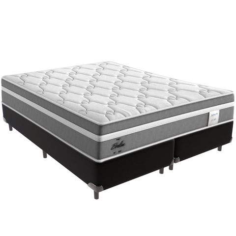 Cama Box e Colchão Berlim Molas Ensacadas Queen Probel: Preto