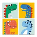 Ver imagem 1 de Kit 4 Quadros Dino Dinossauros Infantil Quarto Menino Mdf