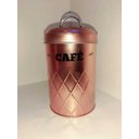 Ver imagem 3 de POTE PARA CAFE COM TAMPA TIPO LATA EM ACO PINTADO NA COR COBRE