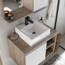 Ver imagem 3 de Conjunto de Gabinete Banheiro Virtus 60cm com Cuba e Espelheira