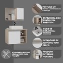 Ver imagem 6 de Conjunto de Gabinete Banheiro Virtus 60cm com Cuba e Espelheira