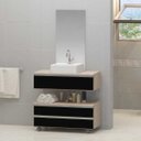 Ver imagem 1 de Conjunto de Gabinete Banheiro Creta 60cm com Cuba e Espelho