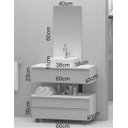 Ver imagem 2 de Conjunto de Gabinete Banheiro Creta 60cm com Cuba e Espelho