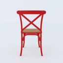 Ver imagem 3 de Cadeira Katrina Vermelha Corano Bege Aço