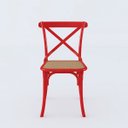 Ver imagem 2 de Cadeira Katrina Vermelha Corano Bege Aço