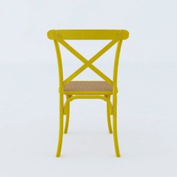 Cadeira Katrina Amarelo Assento Corano Bege Aço - 3