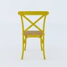 Cadeira Katrina Amarelo Assento Corano Bege Aço - 3
