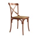 Ver imagem 2 de Kit 4 Cadeiras Katrina Cross Decor Cobre Assento Bege New Green - Aço