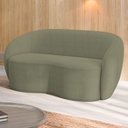 Ver imagem 2 de Sofá 3 Lugares 160cm Sala de Estar Living Oscar K01 Bouclê Verde - Lyam Decor