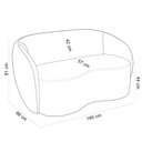 Ver imagem 5 de Sofá 3 Lugares 160cm Sala de Estar Living Oscar K01 Bouclê Verde - Lyam Decor
