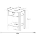 Ver imagem 2 de Mesa de Cabeçeira para Quarto Decorativa AZ1016 MDP Branco/Branco - Gran Belo