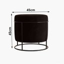 Ver imagem 3 de Puff Redondo Madrid Preto New Green