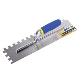 Desempenadeira aço 10x40cm Dentada 12mm Cabo embor. - Castor - 1