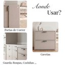 Ver imagem 5 de Kit 15 Puxador Port Gavet Móveis Cozinha Drop Alumínio 125mm - Titanio