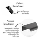 Ver imagem 4 de Kit 15 Puxador Port Gavet Móveis Cozinha Drop Alumínio 125mm - Titanio