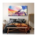 Ver imagem 3 de Quadro Tendenci Abstrato Colored C- Moldura Marrom Tamanho:100 X 70 Cm