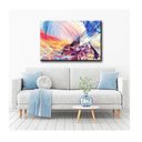 Ver imagem 2 de Quadro Tendenci Abstrato Colored C- Moldura Marrom Tamanho:100 X 70 Cm