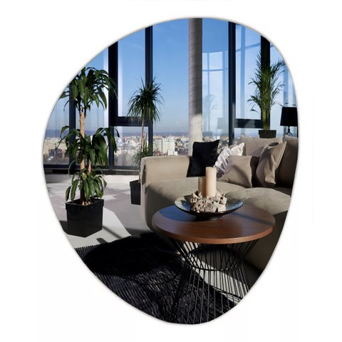 ESPELHO DECORATIVO ORGÂNICO 60CMX50CM MODERNO LUXO SALA QUARTO BANHEIRO