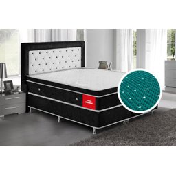 Colchão King Nipon Live de Magnético Infravermelho com Massagem Infinita e Cromoterapia:Preto - 8