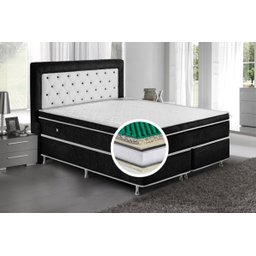 Colchão King Nipon Live de Magnético Infravermelho com Massagem Infinita e Cromoterapia:Preto - 7