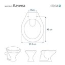 Ver imagem 3 de Assento Sanitário Laqueado Soft Close Ravena Creme (Bege) para vaso Deca