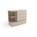 Ver imagem 1 de Cômoda 4 Gavetas e Lateral com Vidro G260 Kappesberg