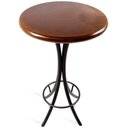 Ver imagem 2 de Conjunto de Mesa Bistro Redonda em Madeira com 2 Banquetas para Varanda Pequena