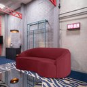 Ver imagem 6 de Sofá Curvo Montserrat 230cm 04 Lugares Veludo Vermelho Marsala - Nexta Casa