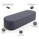 Ver imagem 7 de Kit 02 Puffs Decorativos Orgânicos para Living Quarto 195cm Doha W01 Suede Cinza - Lyam Decor