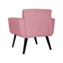 Ver imagem 4 de Poltrona Decorativa Geovana Pés Palito Tabaco Suede Rosa - DS Estofados