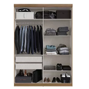 Ver imagem 2 de ROUPEIRO HERVAL PH 1714 - COR NOGUEIRA + OFF WHITE - COM ESPELHO